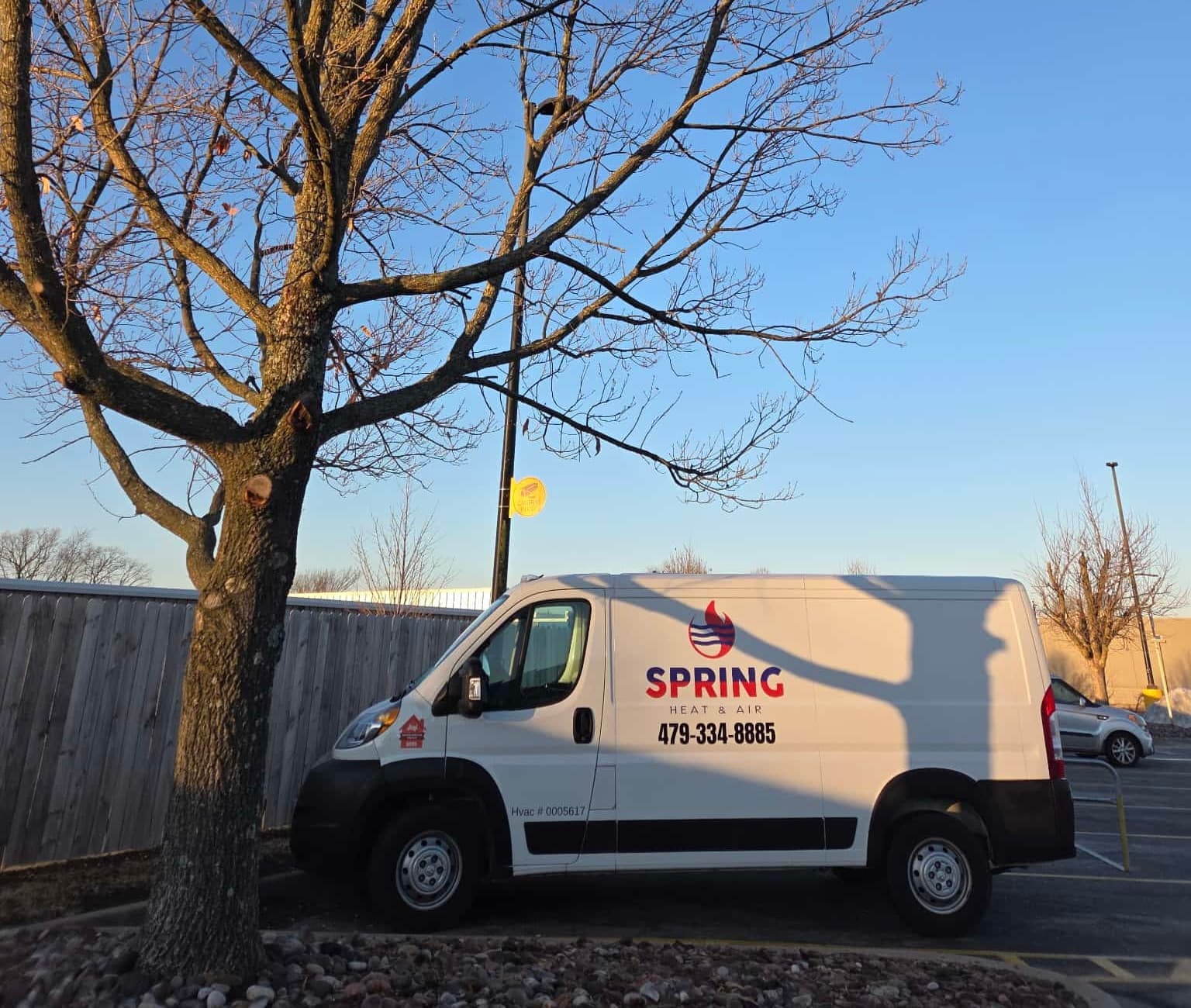 Spring Heat and Air service van
